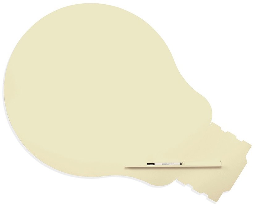 ROCADA Skin Shape Idea 6460-1013, bezrámová, tvar žiarovky, 115 × 75 cm, perlová biela RAL 1013