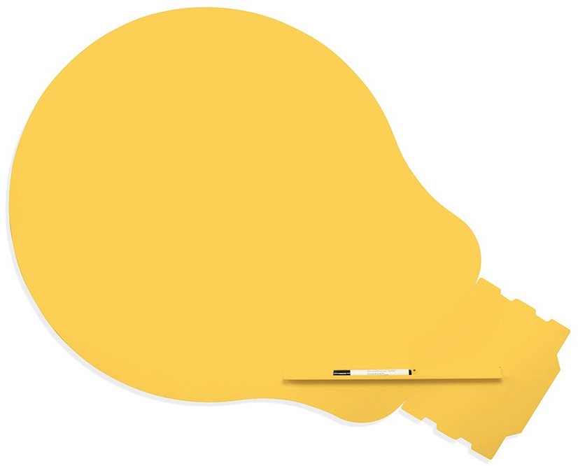 ROCADA Skin Shape Idea 6460-1023, bezrámová, tvar žiarovky, 115 × 75 cm, žltá dopravná RAL 1023