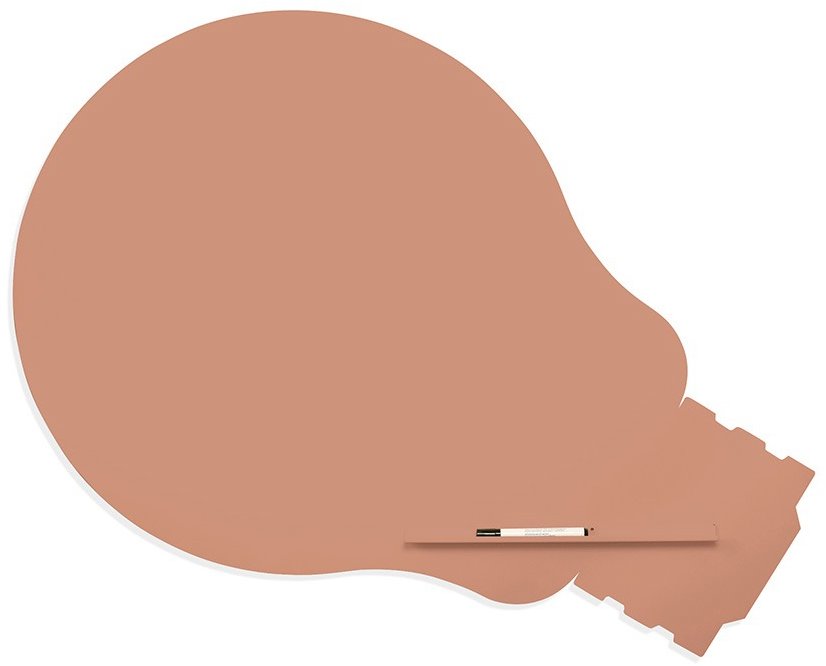 ROCADA Skin Shape Idea 6460-3012, bezrámová, tvar žiarovky, 115 × 75 cm, červenobéžová RAL 3012
