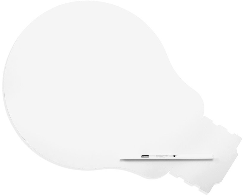 ROCADA Skin Shape Idea 6460-9010, bezrámová, tvar žiarovky, 115 × 75 cm, lakovaná, biela