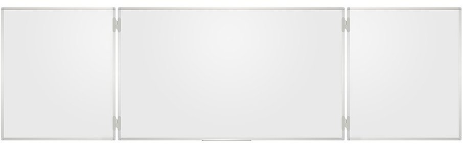 ROCADA 6729, trojdielna, zatváracia, hliníkový rám, 400 × 100 cm (zatvorená 200 × 100 cm), smaltovaná, biela