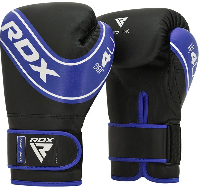 RDX Detské boxerské rukavice 4B Robo, modro-čierne, 4 oz