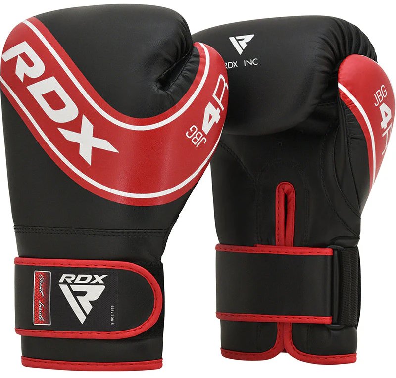 RDX Detské boxerské rukavice 4B Robo, červeno-čierne, 4 oz