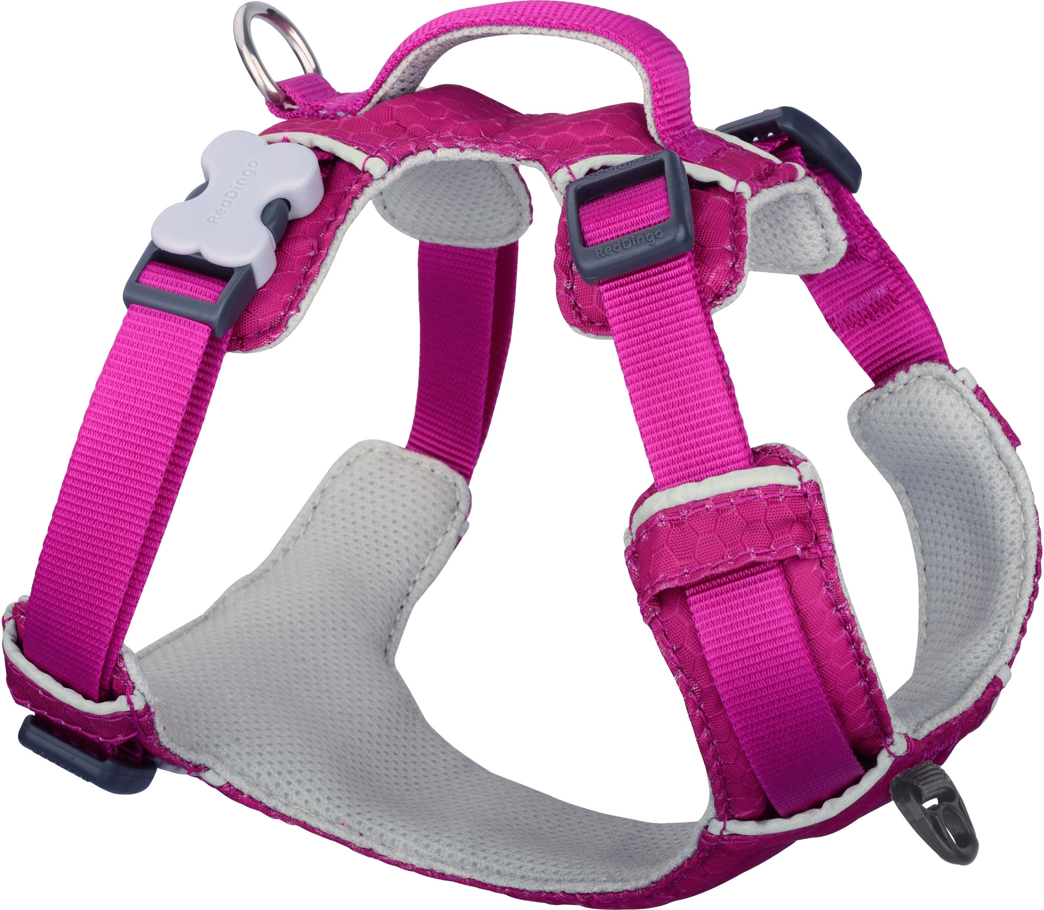 Red Dingo postroj Sport Fuchsia 20 mm × 47 – 64 cm