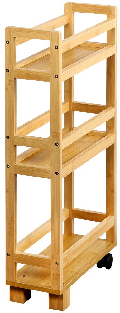 Kesper Regál s kolieskami 15 × 74 × 36 cm, bambus