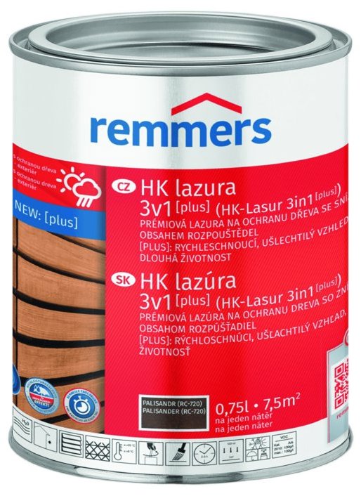 Remmers HK Lazura 3v1 [plus] 0,75 l Palisander / Palisandr