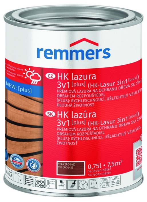 Remmers HK Lazura 3v1 [plus] 0,75 l Teak / Týk