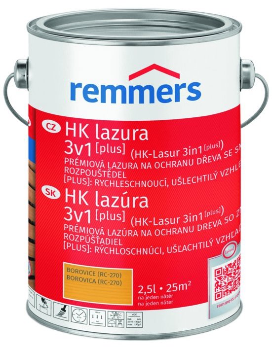 Remmers HK Lazúra 3 v 1 [plus] 2,5 l Kiefer/borovica