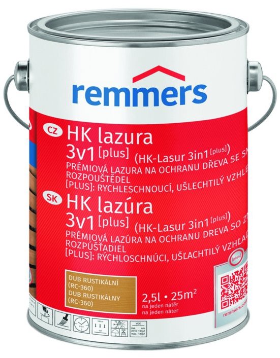 Remmers HK Lazura 3v1 [plus] 2,5 l Eiche rustikal / Rustikální dub
