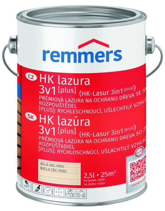 Remmers HK Lazúra 3 v 1 [plus] 2,5 l Weiss / Biela