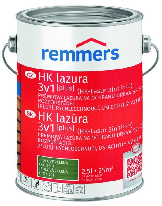 Remmers HK Lazura 3v1 [plus] 2,5 l Tannengruen / Jedlová zeleň