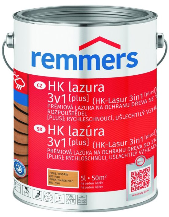 Remmers HK Lazúra 3 v 1 [plus] 5 l borovica-smrekovec