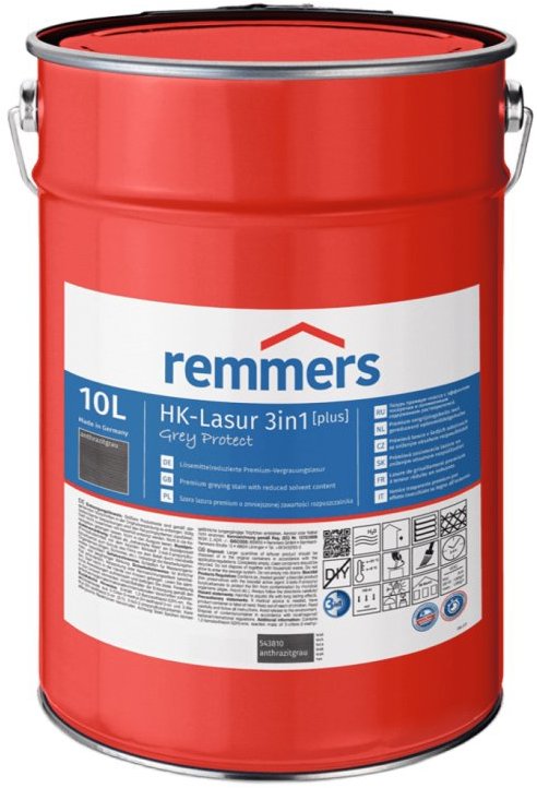 Remmers HK Lazura 3v1 Grey Protect [plus] 10 l Anthrazitgrau / Antracitová šedá