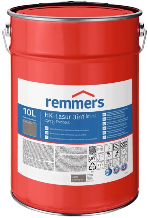 Remmers HK Lazura 3v1 Grey Protect [plus] 10 l Graphitgrau / Grafitová šedá