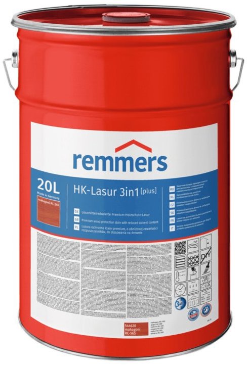 Remmers HK Lazura 3 v 1 [plus] 20 l, mahagoni / mahagon