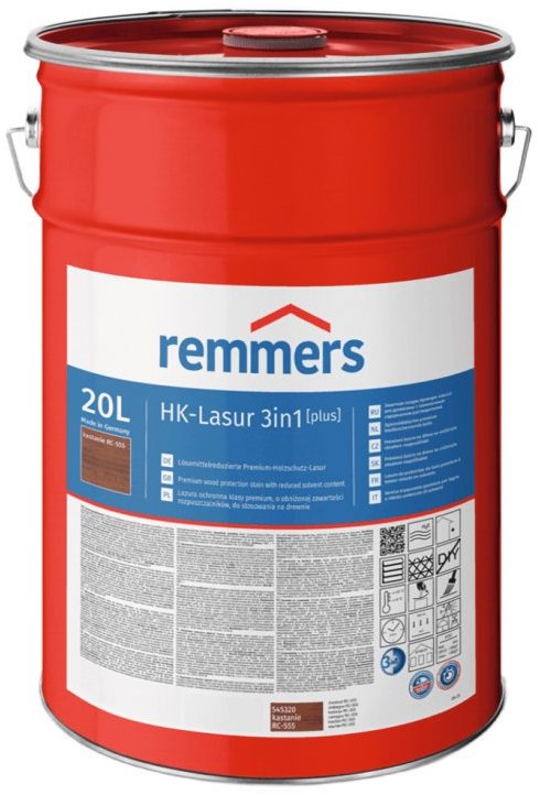 Remmers HK Lazura 3 v 1 [plus] 20 l, kastanie / kaštan