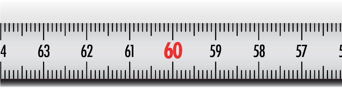 Richter Nalepovací meter oceľový biely s nulou vpravo 2 m