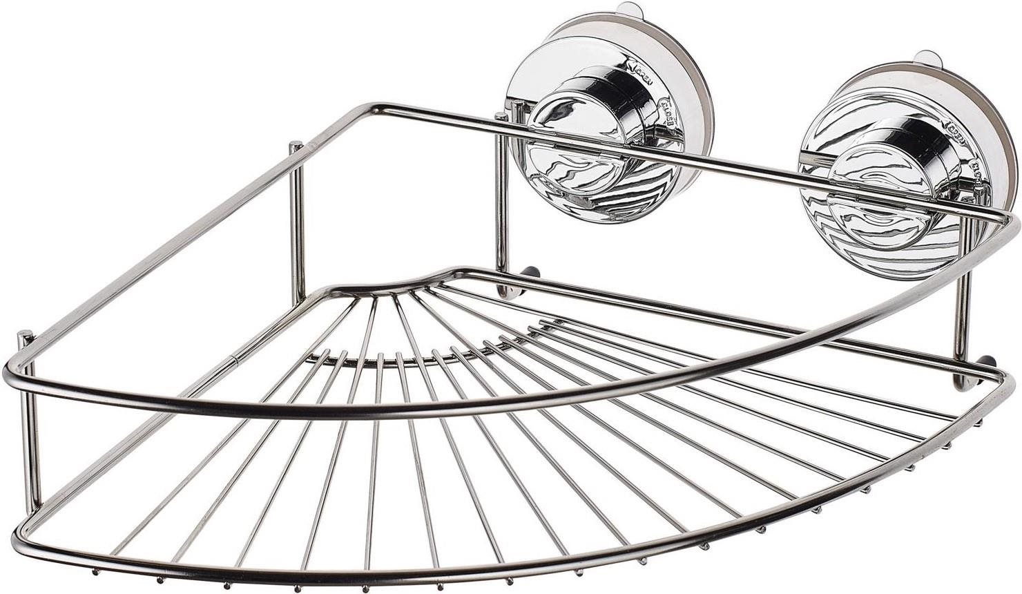 Ridder Vacuum polica rohová antikorová, chróm