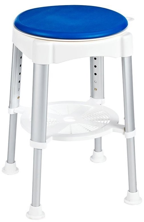 Ridder Handicap stolička otočná, nastaviteľná výška, biela/modrá
