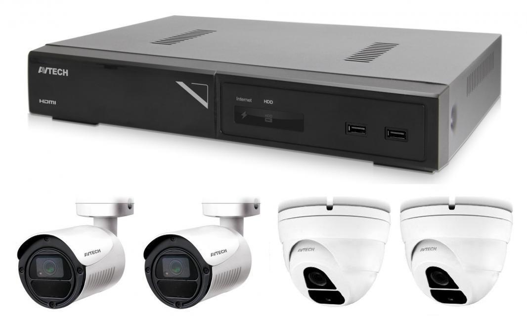 AVTECH súprava 1× AVTECH NVR AVH1109 + 2× 2MPX IP Bullet kamera AVTECH DGM2103ASVP a 2× 2MPX IP Dome