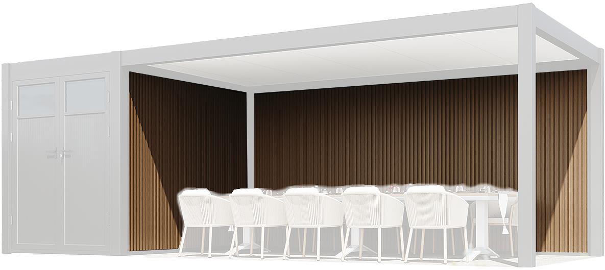 ROJAPLAST Stena WPC k prístrešku PRESTIGE, 3 m