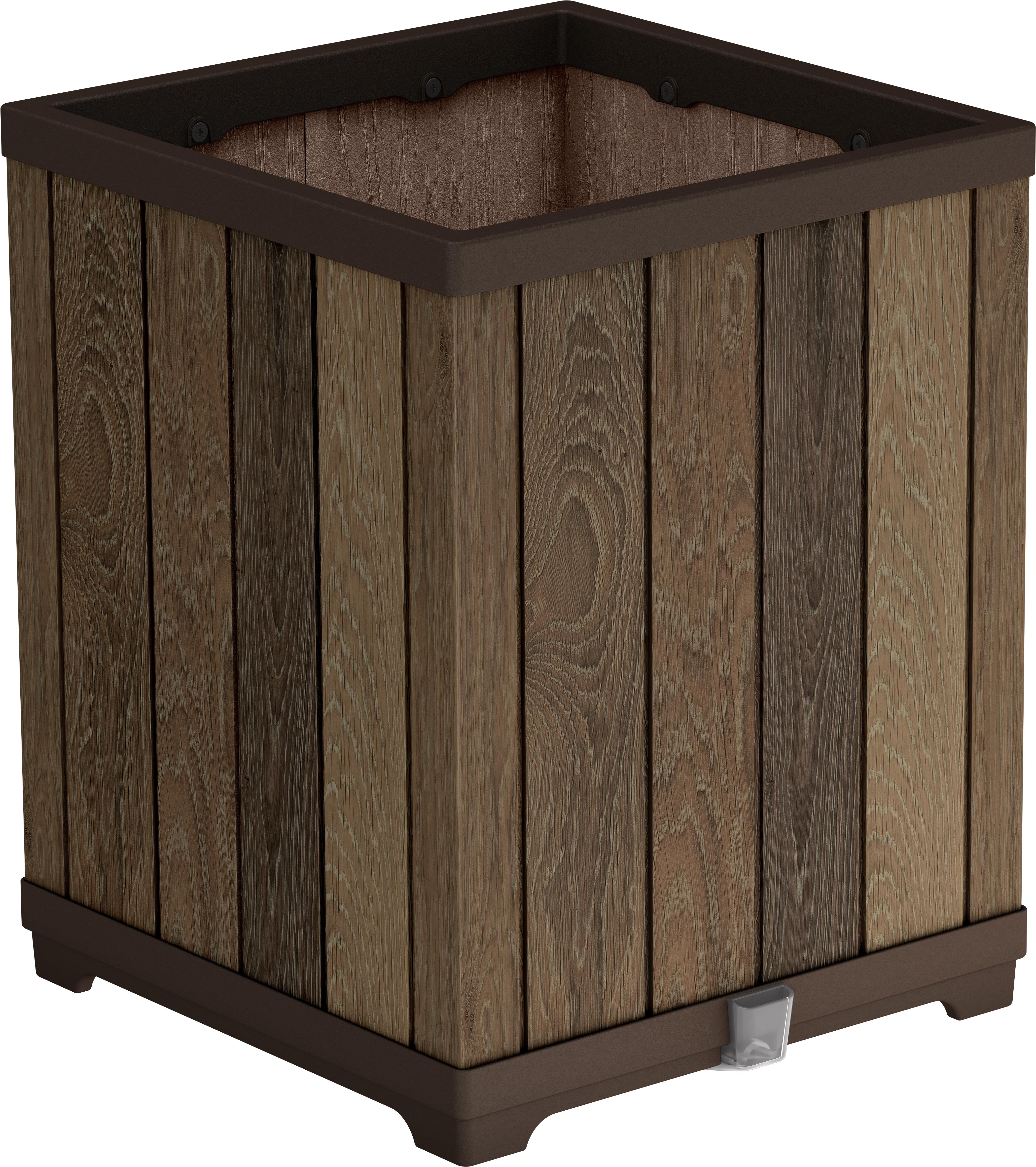 KETER Kvetináč DECO SQUARE, tall walnut