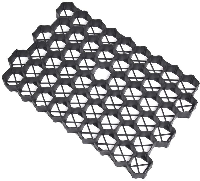 ROJAPLAST WPC, dlaždica – zatrávňovacia, 60 × 40 × 3 cm, čierna