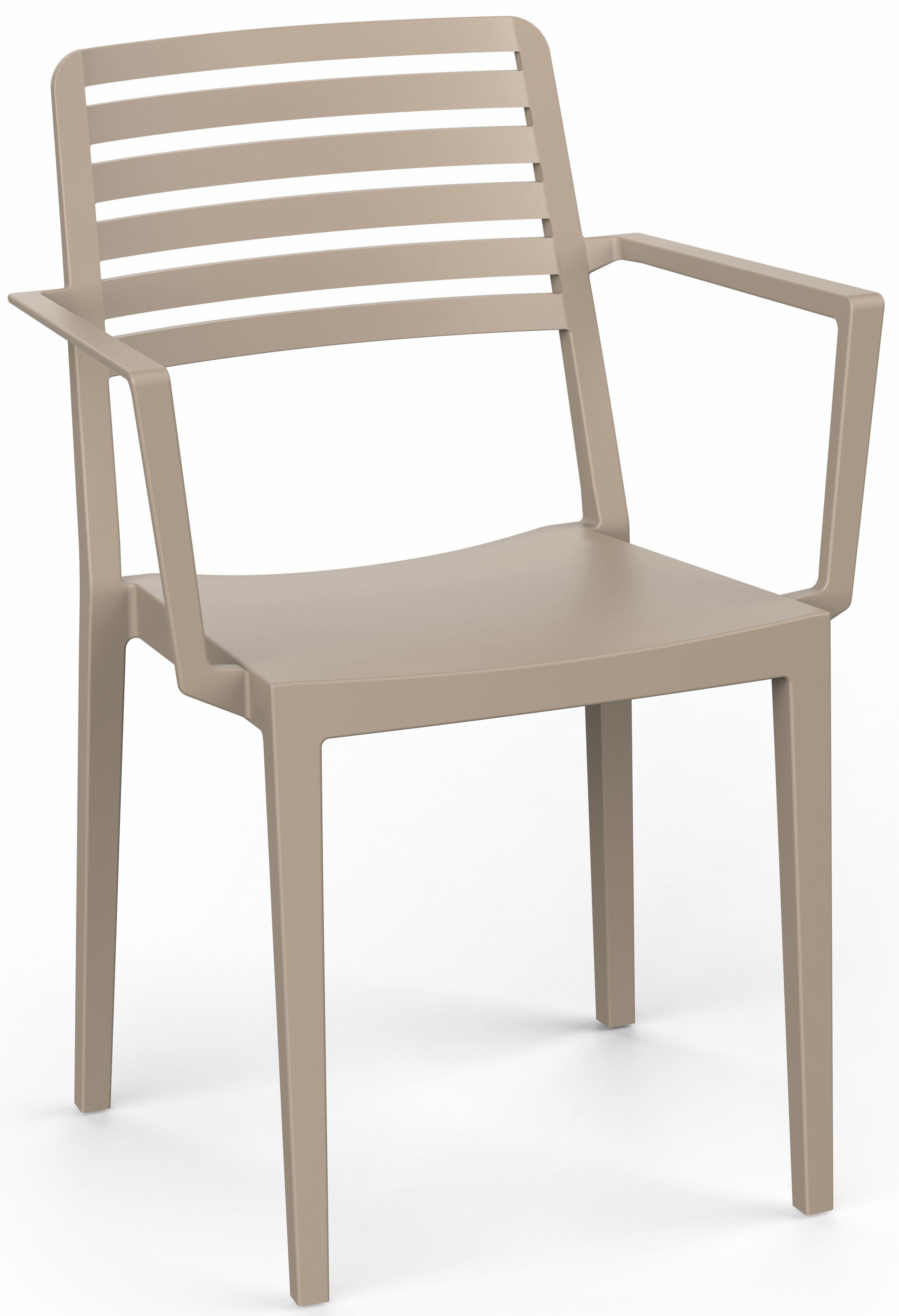 ROJAPLAST Záhradné kreslo ROW ARMCHAIR, taupe