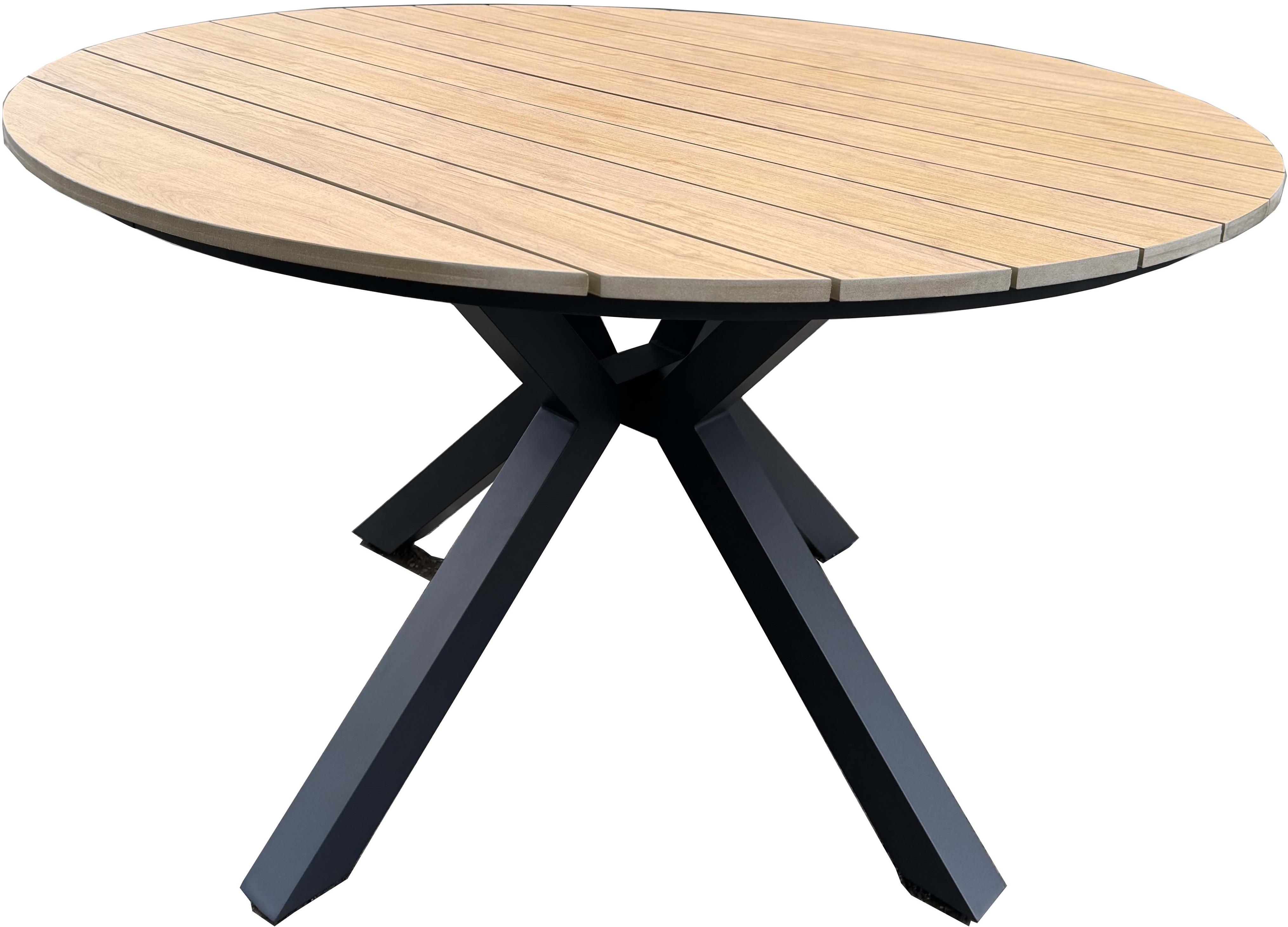 ROJAPLAST Záhradný stôl, hliníkový, okrúhly GIVERNY, priemer 120 cm