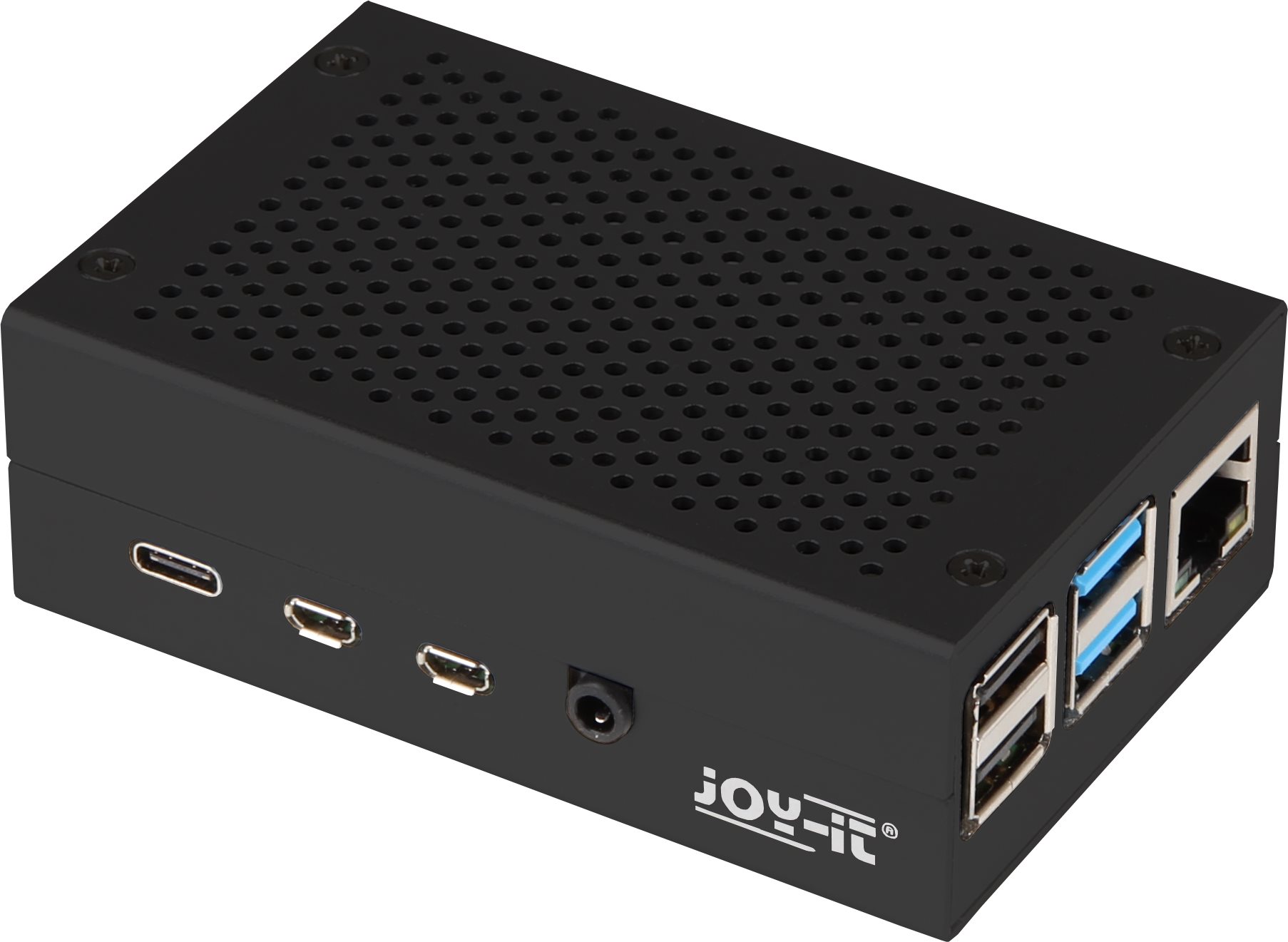 JOY-IT Case pre RASPBERRY Pi 4 – Alu čierne