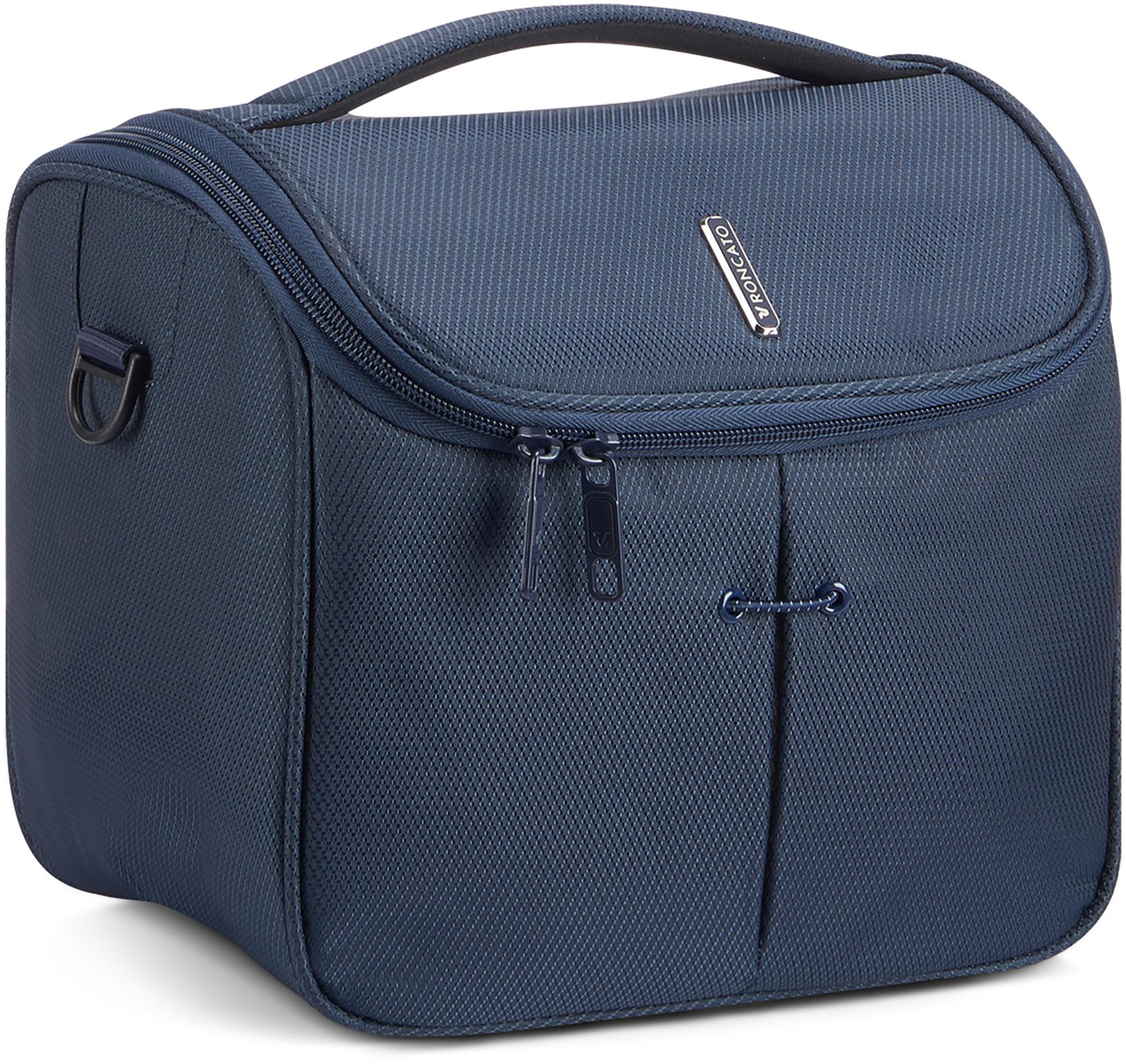 Roncato kozmetická taška Ironik 2.0 28 cm modrá 28 × 24 × 17 cm
