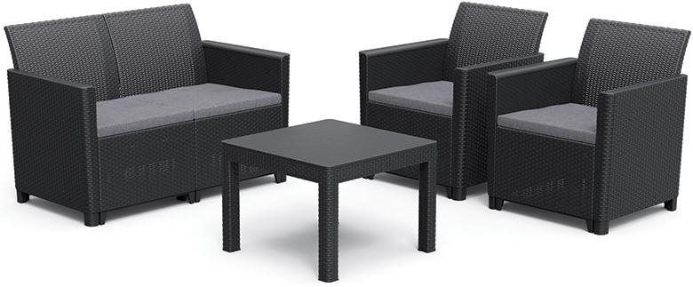 KETER - Súprava záhradného nábytku CLAIRE 2 SEATERS SOFA, grafit