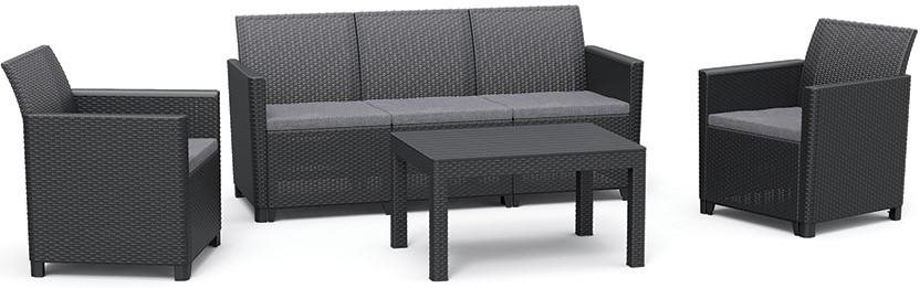 KETER - Súprava záhradného nábytku CLAIRE 5 SEATERS, grafit