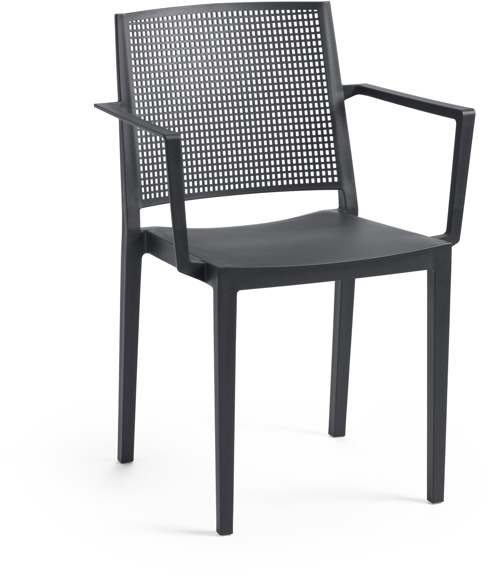 ROJAPLAST Stolička záhradná GRID ARMCHAIR, antracit