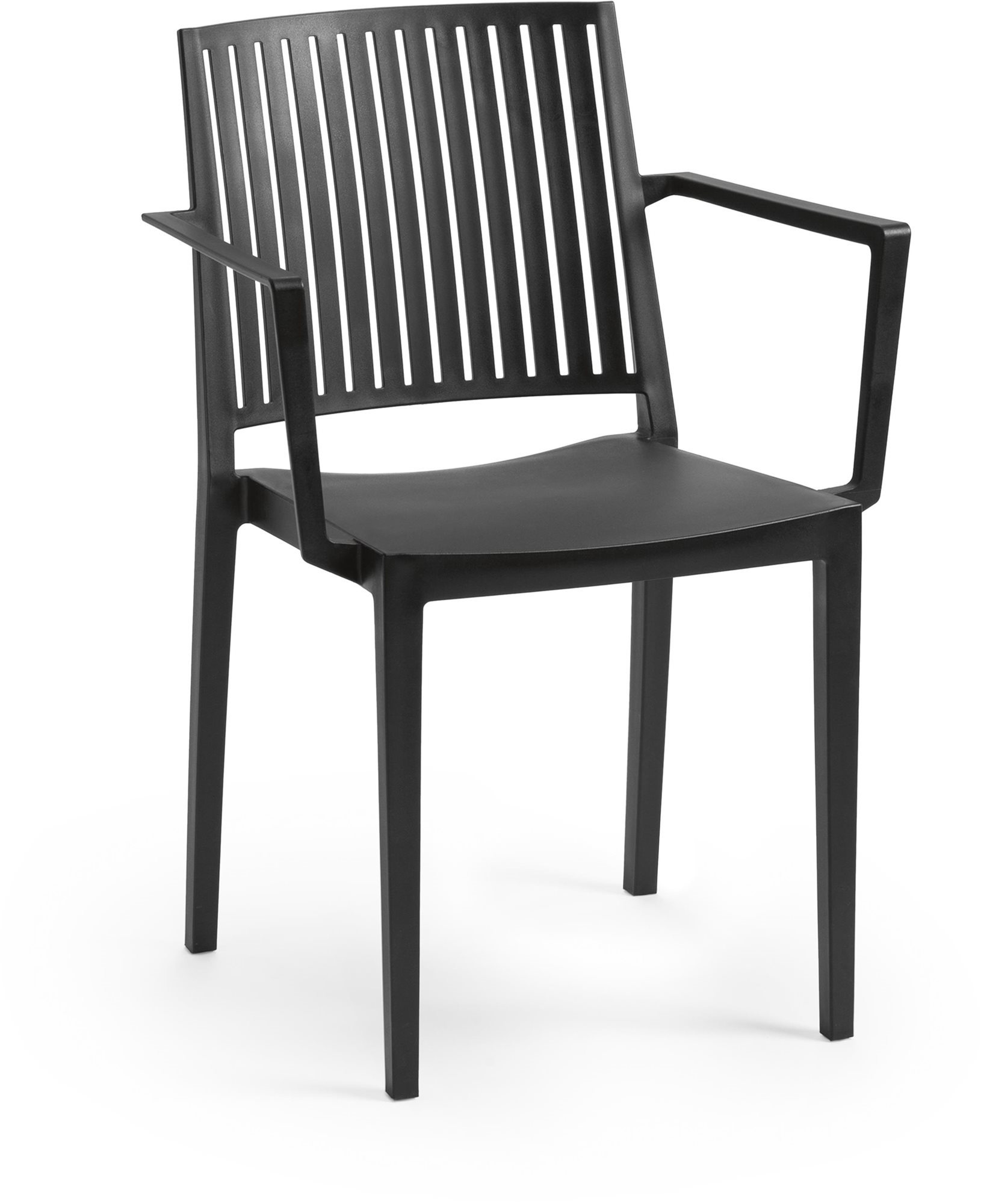 ROJAPLAST Stolička záhradná BARS ARMCHAIR, čierna