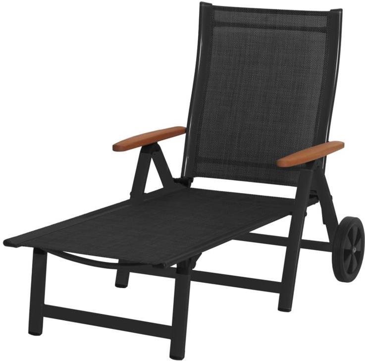 ROJAPLAST Ležadlo záhradné ASS COMFORT, antracit/čierne