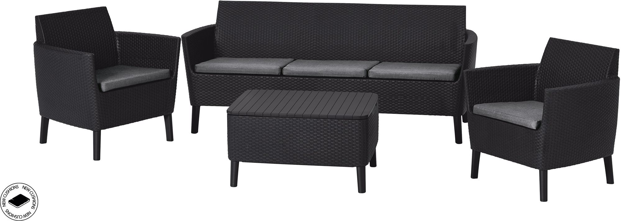 ALLIBERT SALEMO 3 SEATER grafit