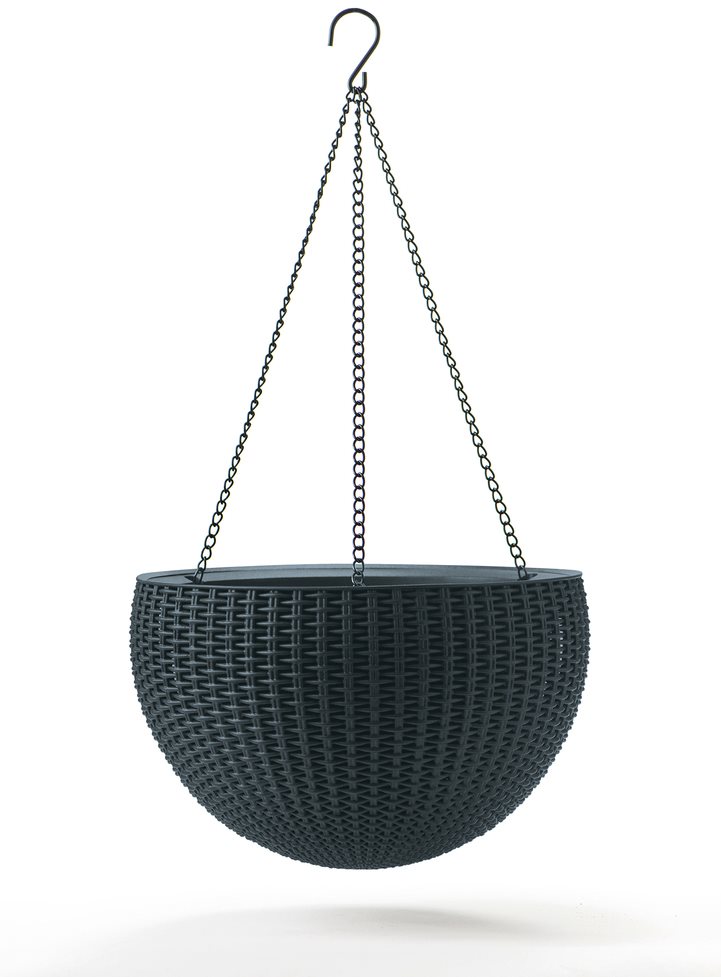 KETER Kvetináč HANGING SPHERE grafit