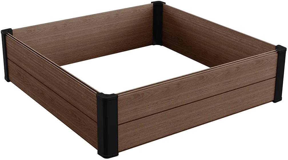 KETER, vyvýšený záhon Maple Square, drevoplast, 106 x 106 x 32 cm, hnedý