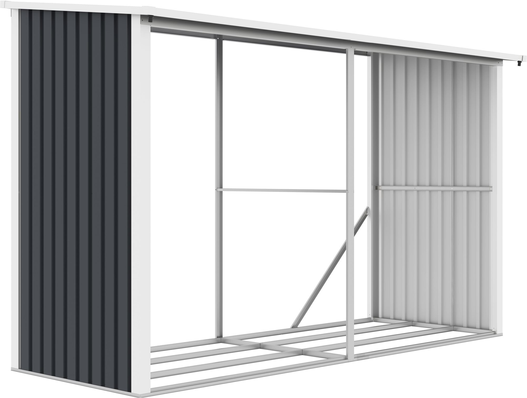 ROJAPLAST Dreváreň Wood WA-C, antracit 190 × 302 × 119 cm