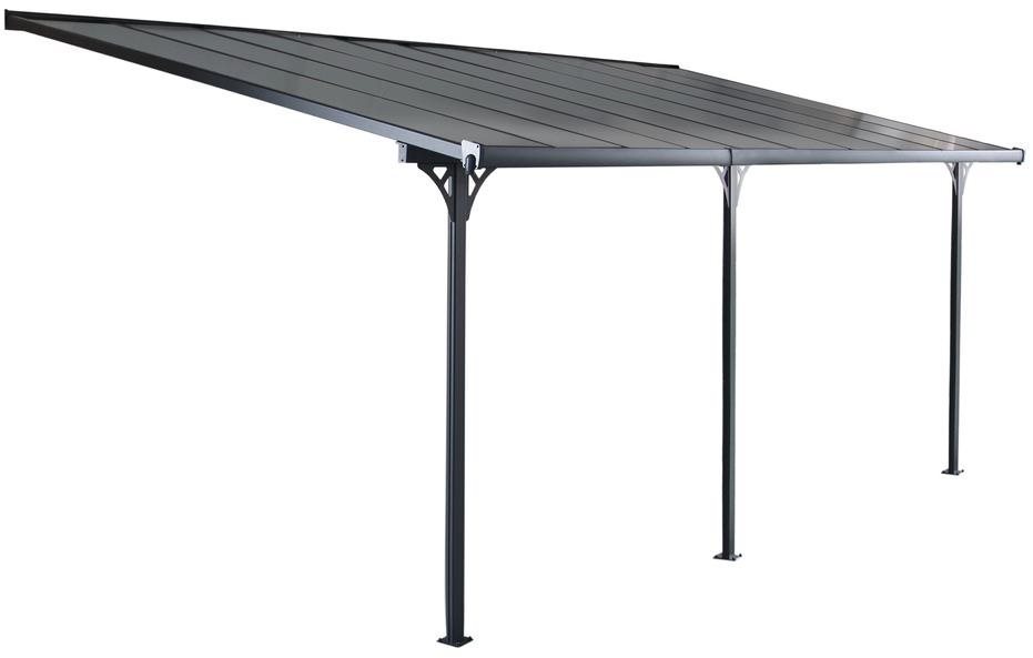 Pergola záhradná BRUCE J – sivá, polykarbonát