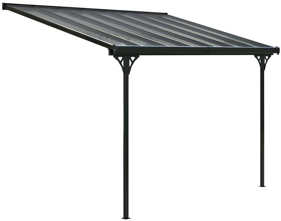 Pergola záhradná BRUCE F – sivá, polykarbonát