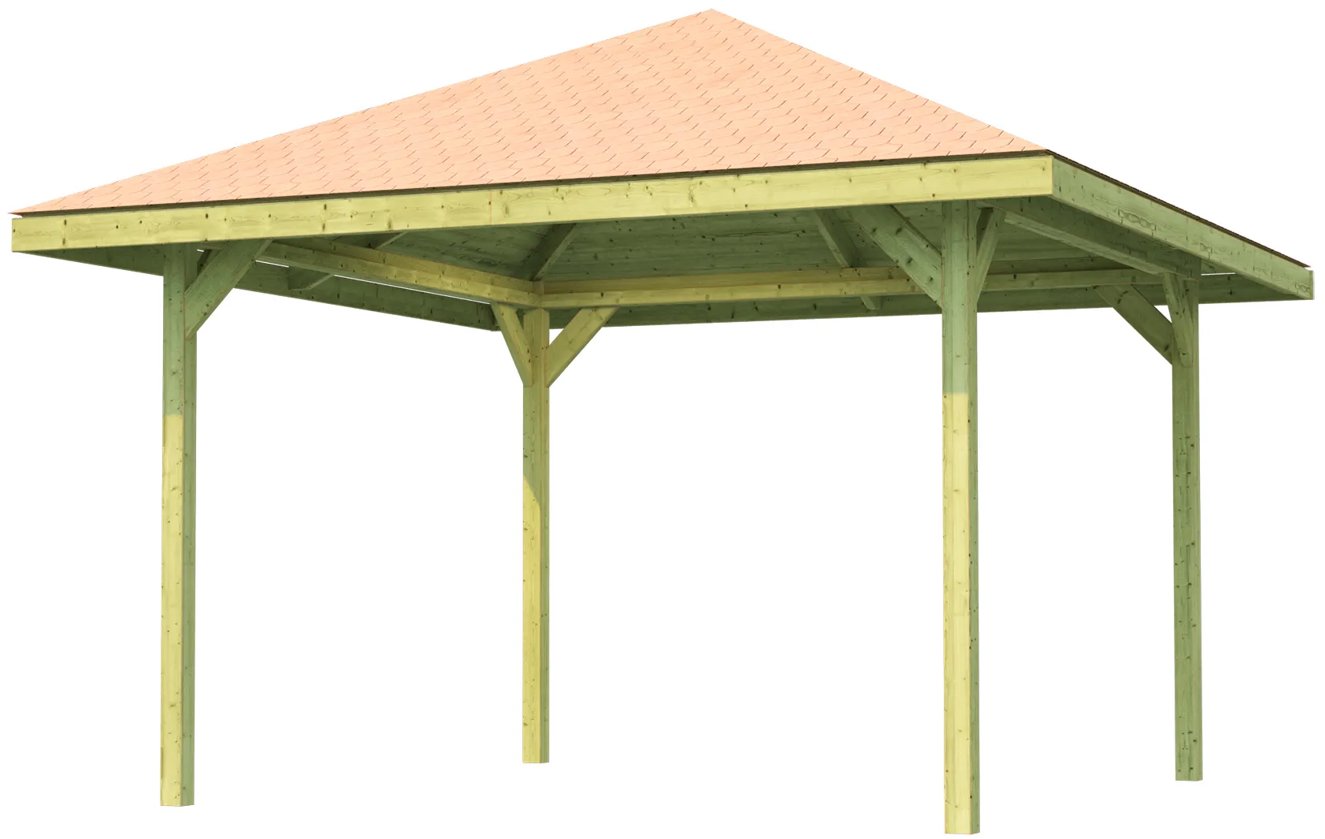 Weka Drevený záhradný altánok 651 (380 × 380 × 299 cm)
