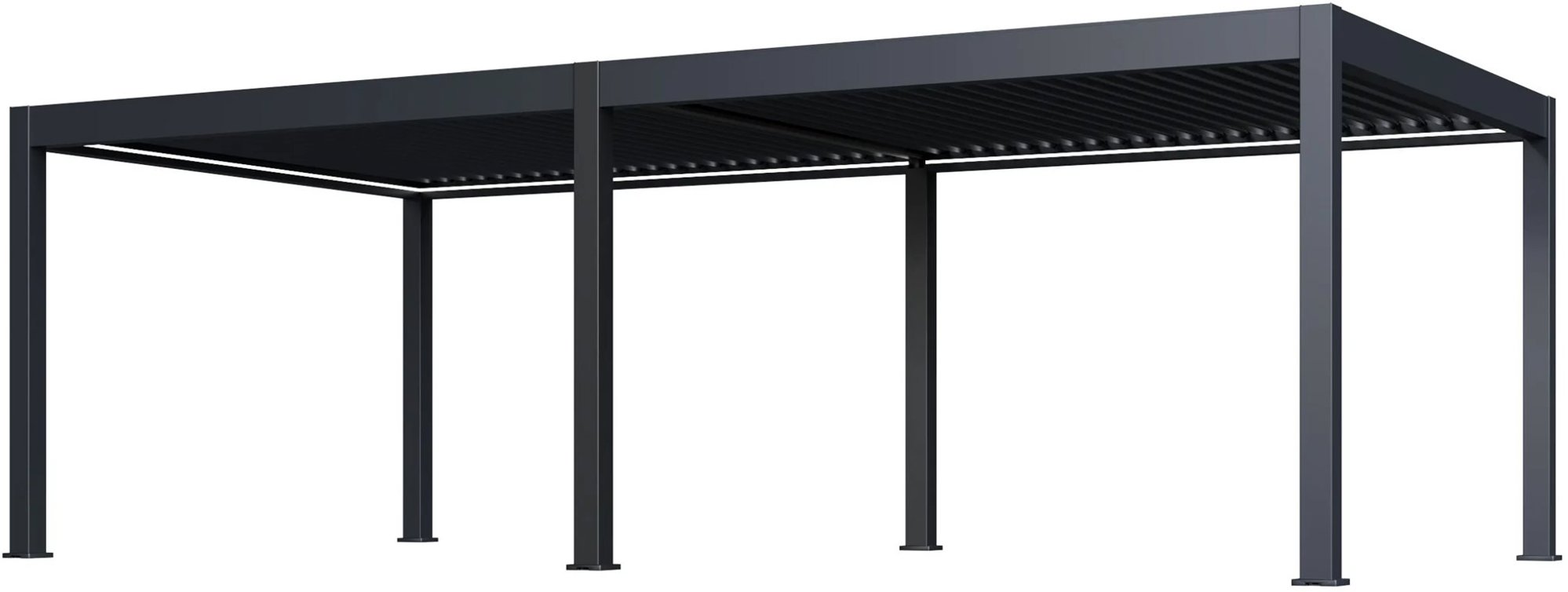 Rojaplast Luxusná elektrická bioklimatická pergola Prestige 8 × 4, hliník – voľne stojaca