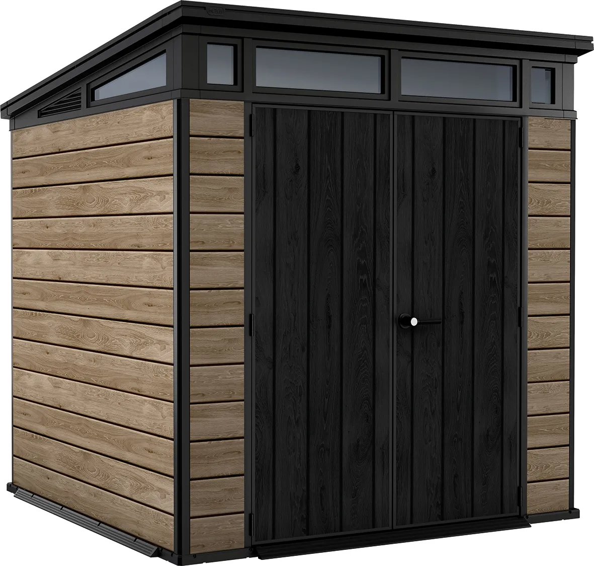 Keter domček Pent Signature Horizontal Ashwood 7 × 7 svetlo hnedý