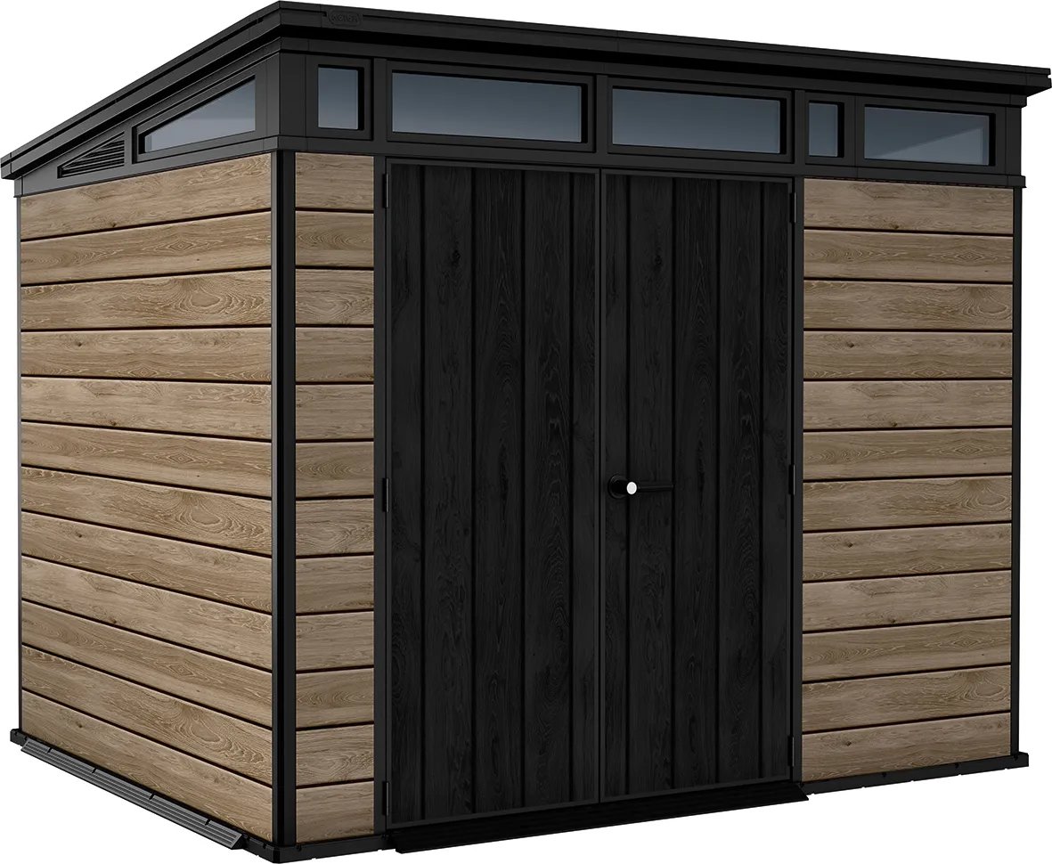 Keter domček Pent Signature Horizontal Ashwood 9 × 7 svetlo hnedý