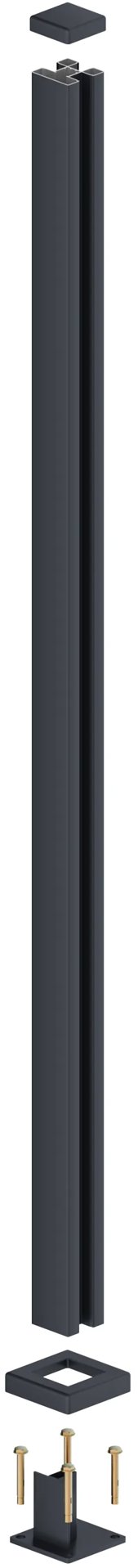Rojaplast Hliníkový stĺpik k plotu 7,5 × 7,5 × 190 cm