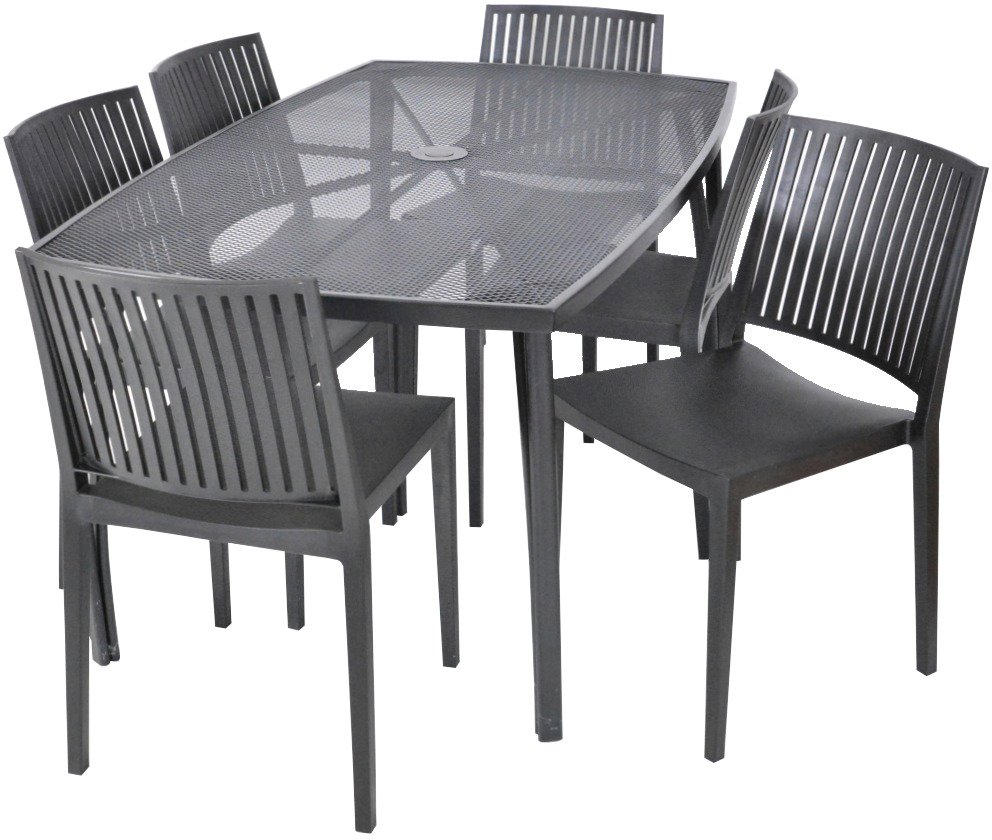 ROJAPLAST Set záhradného nábytku ZWMT-24 záhradný stôl 1 + 6 záhradných stoličiek BARS