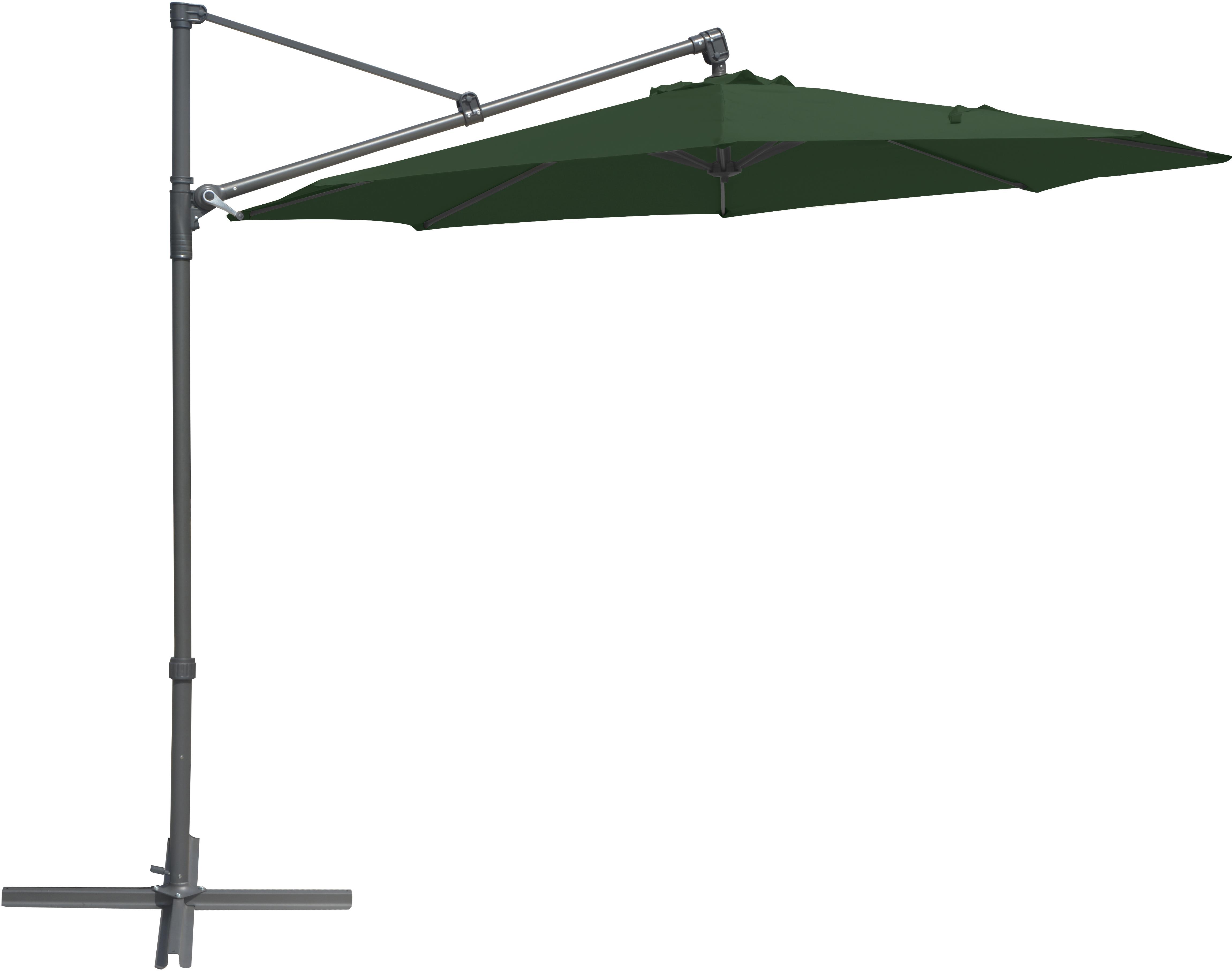 ROJAPLAST Slnečník Roja bočný 3 m zelený