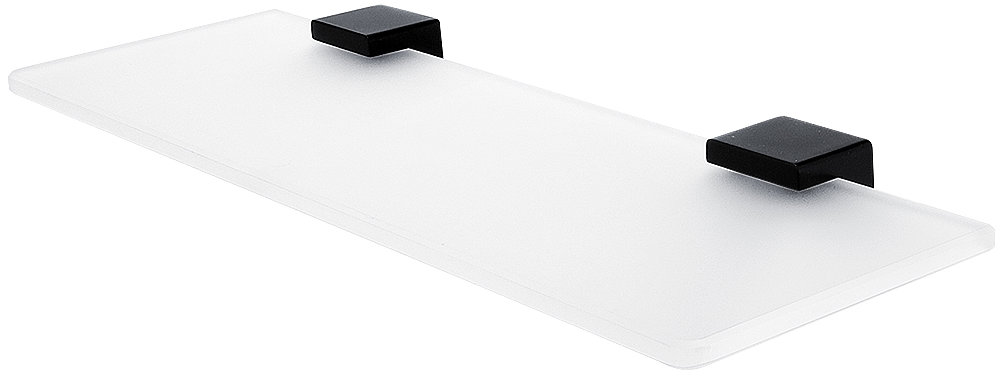 Nimco Polica do kúpeľne a sprchy 40 cm – sklo čierna Kibo Ki-14091B-40-90